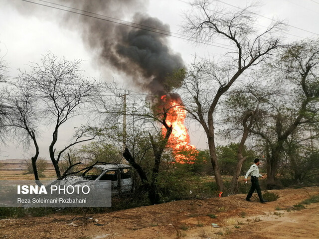 انفجار خطوط لوله گاز در اهواز 