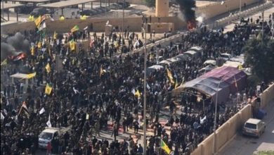 آخرین خبرها از تجمع اعتراضی مقابل سفارت آمریکا در عراق