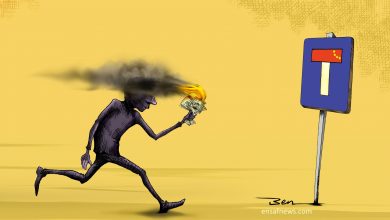 کارتون «به کجا چنین شتابان»، کاری از «بنیامین آل علی» کارتونیست انصاف نیوز