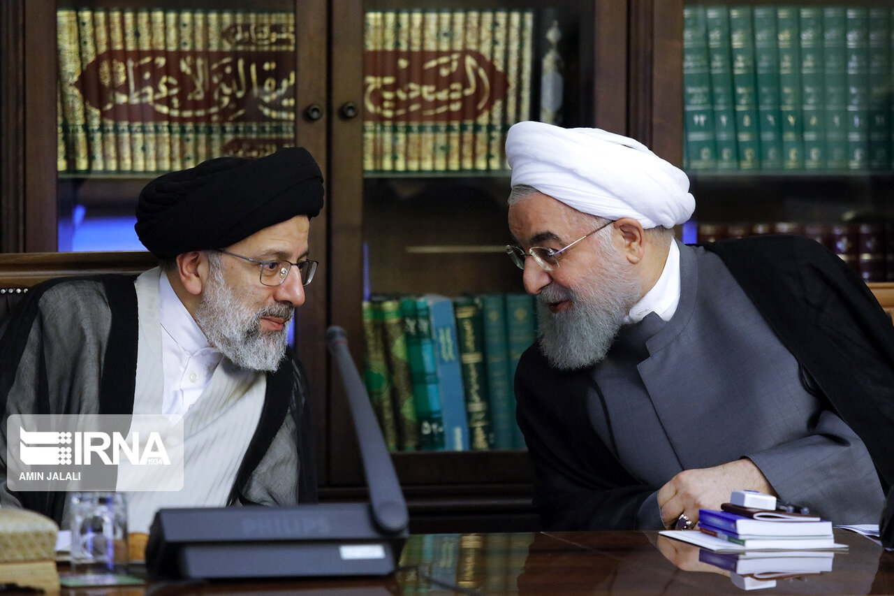 حسن روحانی و ابراهیم رئیسی در جلسه شورای عالی انقلاب فرهنگی