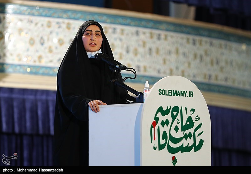 سخنرانی زینب سلیمانی در مراسم دومین سالگرد شهادت سردار سلیمانی در مصلی تهران