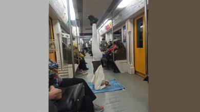عکس / حرکت یوگای این خانم در متروی تجریش