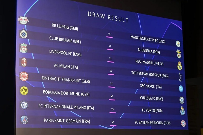 برنامه کامل یک هشتم لیگ قهرمانان اروپا ؛ فینالیستهای فصل پیش به هم رسیدند